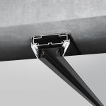Basic System Алюминиевый профиль для монтажа в натяжной потолок однофазного шинопровода черный 2м 85234/00