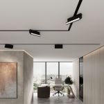 Basic System Алюминиевый профиль для монтажа в натяжной потолок однофазного шинопровода черный 2м 85234/00