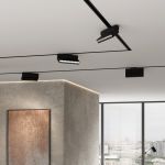 Basic System Алюминиевый профиль для монтажа в натяжной потолок однофазного шинопровода черный 2м 85234/00