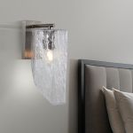 Настенный светильник с плафоном из фактурного стекла 381/1