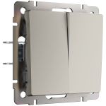 Перекрестный выключатель двухклавишный (дымчатый) W1223004