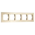 Рамка из металла на 5 постов AluMax шампань алюминий W0053511