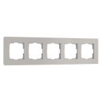 Рамка из стекла на 5 постов Senso дымчатый soft-touch W0053117