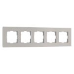 Рамка из стекла на 5 постов Senso дымчатый soft-touch W0053117