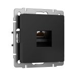 Розетка Ethernet RJ-45 cat. 6A экранированная (черный матовый) W5120108