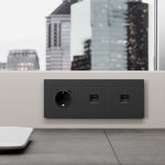 Розетка Ethernet RJ-45 cat. 6A экранированная (черный матовый) W5120108