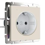 Розетка с подсветкой W (айвори матовый) W1171462
