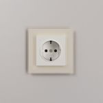 Розетка с подсветкой W (айвори матовый) W1171462