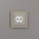 Розетка с подсветкой W (айвори матовый) W1171462