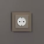 Розетка с подсветкой W (айвори матовый) W1171462