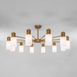 Умная потолочная люстра со стеклянными плафонами 70160/12 латунь
