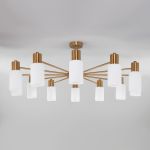 Умная потолочная люстра со стеклянными плафонами 70160/12 латунь