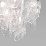 Умный потолочный светильник с плафонами из фактурного стекла 381/10