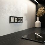 Выключатель двухклавишный проходной с подсветкой (дымчатый) W1222104