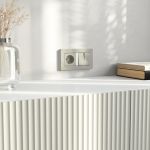 Выключатель двухклавишный проходной с подсветкой (дымчатый) W1222104