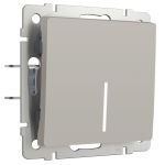 Выключатель одноклавишный проходной с подсветкой (дымчатый) W1212104