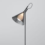 Напольный светильник со стеклянным плафоном 01187/1 черный