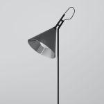 Напольный светильник со стеклянным плафоном 01187/1 черный