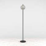 Напольный светодиодный светильник с металлическим плафоном 80492/1 черный