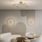 Настенный светильник с прозрачным стеклянным плафоном 50389/1 LED латунь