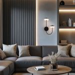 Настенный светильник со стеклянным плафоном 50388/2 LED черный