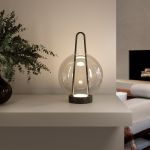 Настольный светодиодный светильник со стеклянным плафоном 80507/1 черный