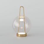 Настольный светодиодный светильник со стеклянным плафоном 80507/1 латунь