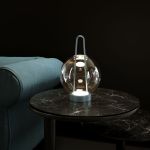 Настольный светодиодный светильник со стеклянным плафоном 80507/1 синий