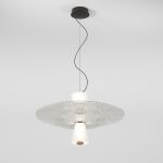 Подвесной светильник с акриловым и стекляными плафонами 40029/1 LED/ белый