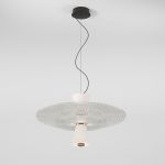 Подвесной светильник с акриловым и стекляными плафонами 40029/1 LED/ белый