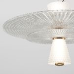 Подвесной светильник с акриловым и стекляными плафонами 40029/1 LED/ белый