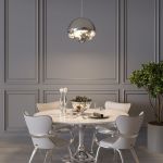 Подвесной светильник со стеклянными плафонами 30178 хром