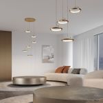 Подвесной светодиодный светильник 90034/6 золото