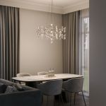 Подвесной светодиодный светильник с фигурным хрусталем 443/1