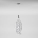 Подвесной светодиодный светильник с металлическим плафоном 90352/1 хром