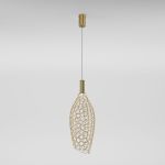 Подвесной светодиодный светильник с металлическим плафоном 90380/1 золото