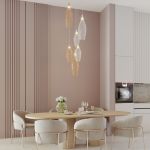 Подвесной светодиодный светильник с металлическими плафонами 90352/6 золото/хром