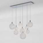 Подвесной светодиодный светильник с металлическими плафонами 90353/9 хром