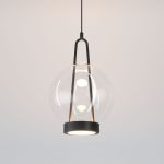 Подвесной светодиодный светильник со стеклянным плафоном 50267/1 LED черный