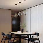 Подвесной светодиодный светильник со стеклянным плафоном 50267/1 LED черный