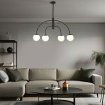 Потолочный светильник со стеклянным плафоном 30179/4 черный