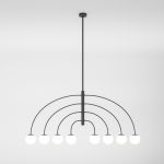 Потолочный светильник со стеклянным плафоном 30179/8 черный