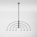 Потолочный светильник со стеклянным плафоном 30179/8 черный