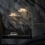 Светодиодный подвесной светильник с мраморным рассеивателем 40342 LED черный