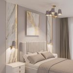 Умная потолочная люстра с тканевыми абажурами 60173/6 латунь