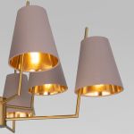 Умная потолочная люстра с тканевыми абажурами 60173/8 латунь