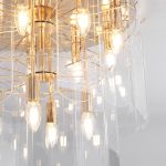 Умная потолочная люстра со стеклянными плафонами 60170 золото
