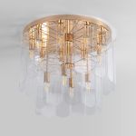 Умная потолочная люстра со стеклянными плафонами 60170 золото