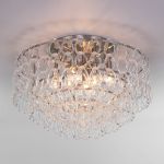 Умный потолочный светильник с фактурным стеклом 380/8