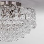 Умный потолочный светильник с фактурным стеклом 380/8